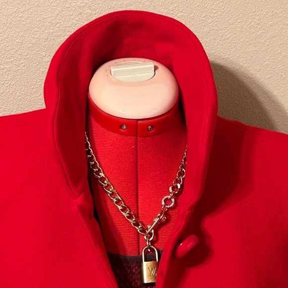 Gorgeous J Crew Knee Length Wool Ble d Coat Cherry Red Lined - Picture 7 of 15